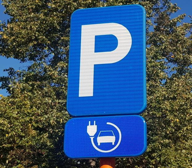 Parkeerbord voor elektrische auto's